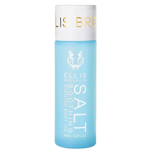 Ellis Brooklyn SALT Scented Body Oil for Women with Ylang Ylang, Violet Leaves, Tahitian Tiare & Sandalwood, Vegan, Cruelty-Free, Sustainable Ingredients, Made in USA, 95ml/3.2 fl oz