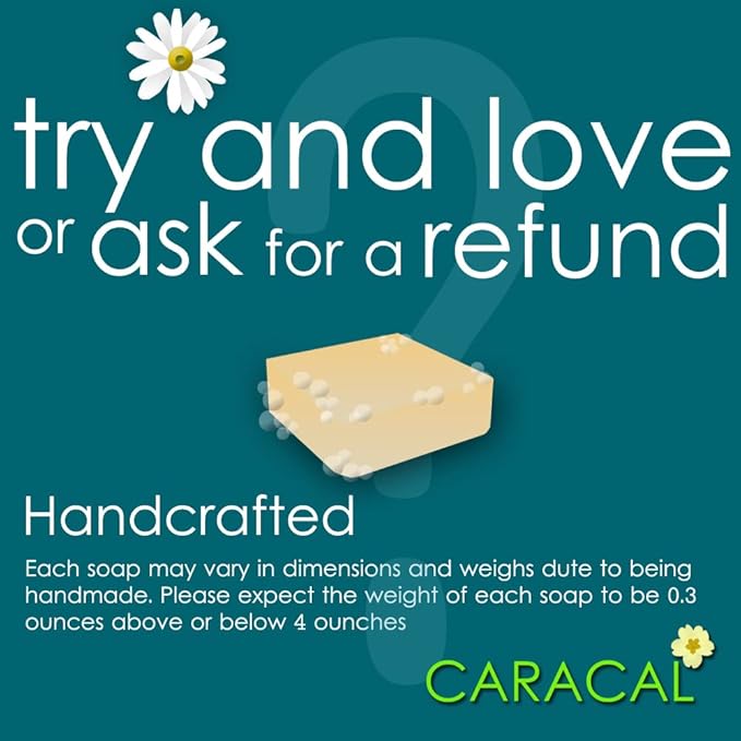 CARACAL Clarysweet Vegan Herbal Natural Soap Bar for Men Women, Strong Woodsy Bay Laurel, Clary Sage, Nettle, Olive, Castor Oils & Shea Butter