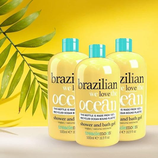 Treacle_Moon Brazilian Love Bath & Shower Gel Size - 500 ml Natural Guarana Extract Bath Gel for Clean, Soft & Smooth Skin Paraben Free & Vegan Friendly Suitable for All Skin Type