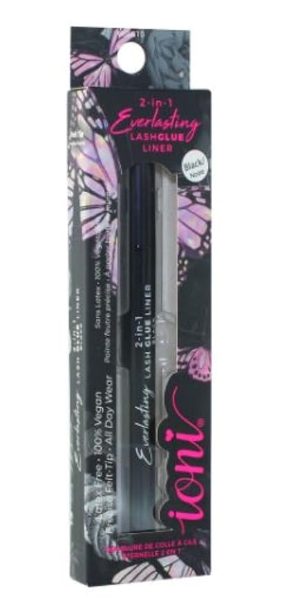 IONI 2-1 Everlasting LASH GLUE & BLACK EYELINER 100% VEGAN