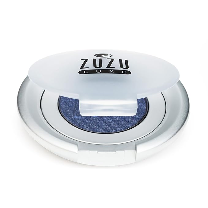 Zuzu Luxe Mineral Eyeshadow (Ice Princess - Cadet Blue/Cool Shimmer), Richly pigmented, velvety smooth formula. Natural, Paraben Free, Vegan, Gluten-free, Cruelty-free, Non GMO, 0.07 oz.