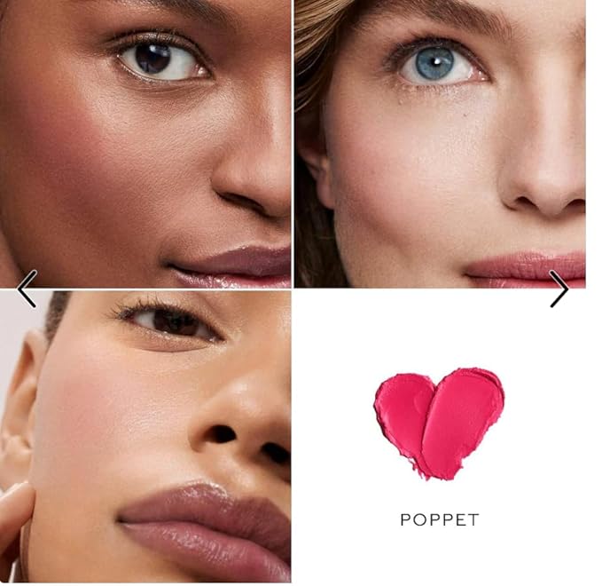 Westmans Atelier Multi-Purpose Blush Stick for Cheeks and Lips, Hydrating Clean Formula with Jojoba Oil Poppet - poppy pink