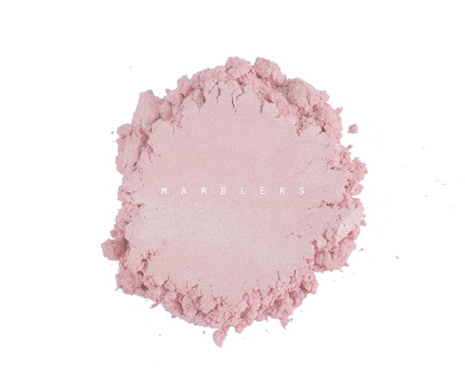 MARBLERS Fine Natural Mica Powder [Eggshell Pink] 0.11oz (3g) | Highly Pigmented | Non-Toxic, Vegan, Cruelty-Free | Eyeshadow, Body Butter, Nail Polish, Nail Art | Party, Body, Face Makeup