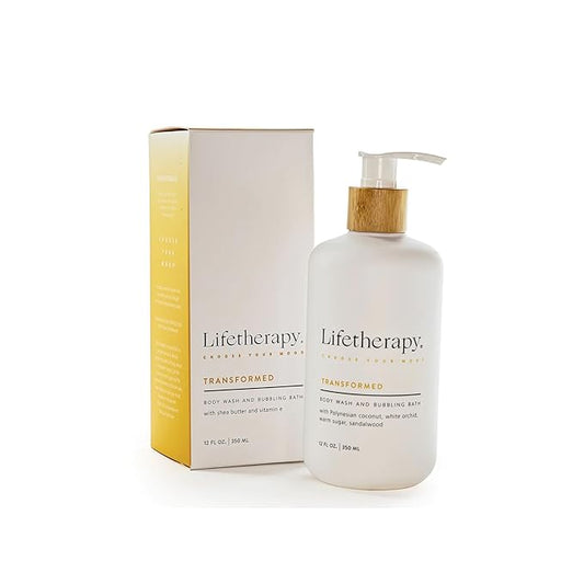 Lifetherapy 3-in-1 Body Wash, Bubble Bath & Hand Wash – Transformed | Clean, Skin-Loving Formula | Vegan & Gluten Free | Nourishing & Revitalizing | Free From Parabens, Sulfates & Phthalates 12oz
