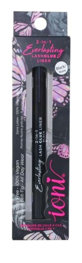 IONI 2-1 Everlasting LASH GLUE & BLACK EYELINER 100% VEGAN