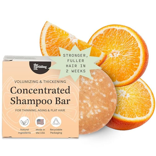 The Earthling Co. Shampoo Bar - Promote Hair Growth, Strengthen & Volumize All Hair Types - Paraben & Sulfate Free formula with Natural, Vegan Ingredients for Dry Hair (Citrus Sun, 3 oz)