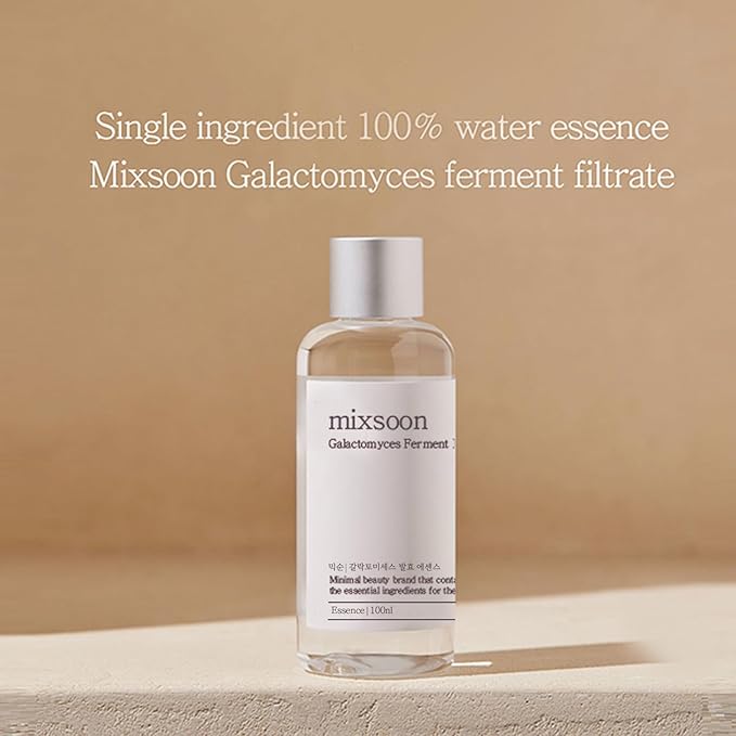 mixsoon Galactomyces Ferment Essence - Deep Moisture, Tone Clarifying Essence to Smooth Skin for Dull, Uneven Skin - Korean Skincare for Glass Skin - Vegan (3.38 fl.oz / 100ml)