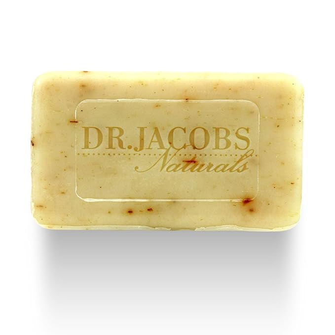 Dr Jacobs Naturals, Triple Milled Loofah Exfoliating Castile Bar Soap (Pack of 6) - Free of Parabens, Sulfates, Synthetics, Gltuen and GMO (Luscious Lavender)