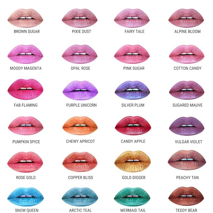Aromi Metallic Liquid Lipstick | Long-lasting Lip Color for Women with Shimmery Finish, Dark Purple Shade, Waterproof, Vegan (Vulgar Violet)