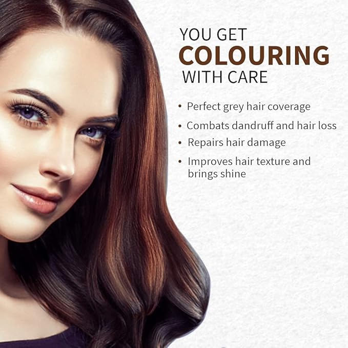 Indus Valley Bio Organic Natural Henna Hair Color For Grey Hairs -100gm (Chestnut Brown)