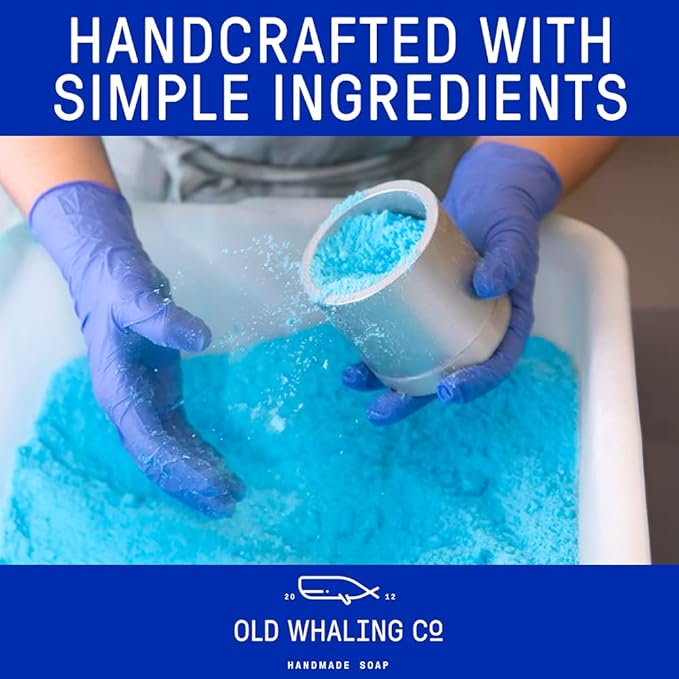 Old Whaling Co French Lavender Bath Bomb – Set of 4 – Handmade Bath Soak with Epsom Salts – Cleansing, Soothing and Moisturizing Fizz – Lavender, Mountain Heather and Rose Scent, 8 oz