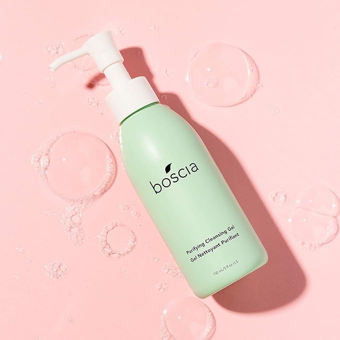 boscia Purifying Cleansing Gel - Vegan, Cruelty-Free, Natural and Clean Skincare | Daily Natural Purifying Deep Cleansing Gel Face Cleanser, 5 fl oz