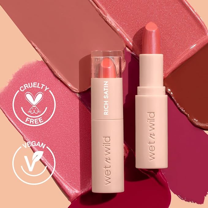 wet n wild Mega Last Lip Color, Satin Finish, Berried Life | Rich Creamy | Vitamin E | Argan Oil | Vegan