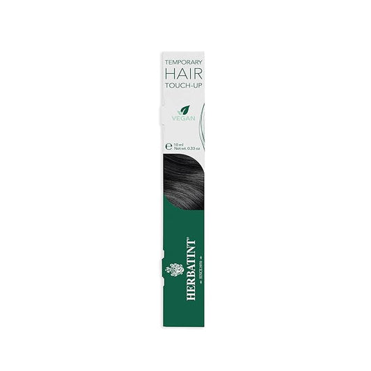 Herbatint Temporary Hair Touch-Up - Instantly Mask Grey Roots Between Coloring with Easy To Apply Precision Brush Kit - Natural-Looking Concealer For Black Hair - Vegan - .33 oz