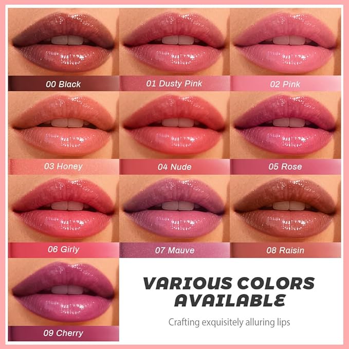 Pink Honey Lipstick Tinted Lip Balm - Shine Moisturizing Lipstick for Women, Natural Nourishing Hydrating Lip Gloss Stain for Dry Lips, Tint Sheer Lightweight Makeup, Vegan - 1Pc #02 Pink