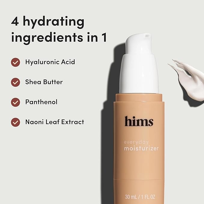 hims Everyday Moisturizer - Hydrating & Non-Greasy Face Cream - Morning Moisturizer for Healthy Skin - For Every Skin Type - Vegan & Paraben-Free - 1 Fl Oz