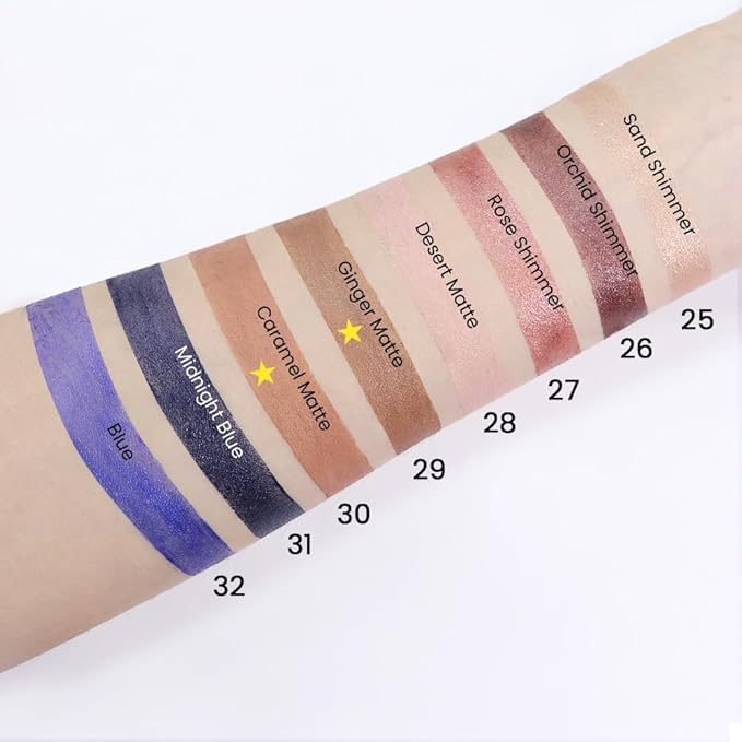 evpct 2Pcs Cream Eyeshadow Sticks Set for Eyes Waterproof, Ginger Matte Caramel Matte Eye shadow Stick Pencil Pen Bulk sombras en crema para ojos 29+30
