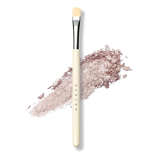 HALEYS Beauty Lid Brush, Medium, Flat & Tapered Eyeshadow Make Up Brush for Cream & Powder, Blending Tool for Eye Makeup, Makeup Brushes Essential, Vegan & Cruelty Free
