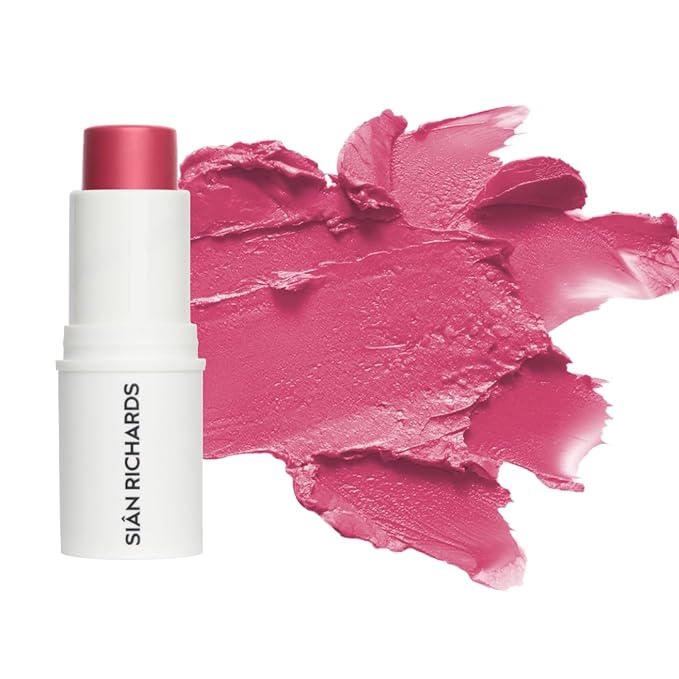 SIÂN RICHARDS Blushy Multi-Use Cream Blush Stick | Cheeks, Lips & Eyes | Hydrating Skin Tint Formula | Lightweight & Easy Blending | Buildable Color Control | Vegan Makeup | Roseluxe