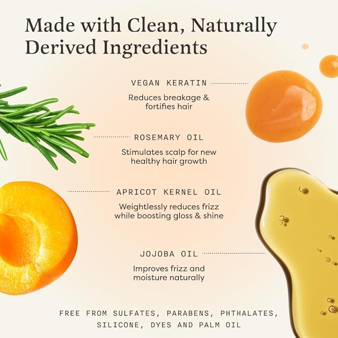 The Earthling Co. Hair & Body Oil - Promote Hair Growth, Strengthen & Moisturize All Hair Types - Helps Frizz & Damage with Natural Rosemary & Vegan Keratin For Dry Hair & Scalp (2.5 oz, Juniper Sage)