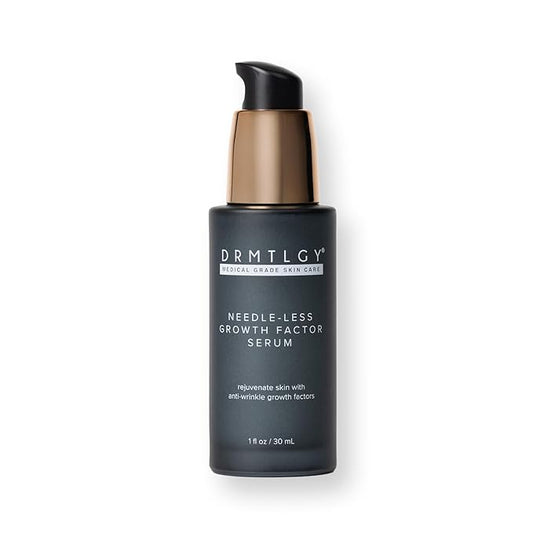 DRMTLGY Needle-less Growth Factor Serum for Face – Multi-Peptide & Hyaluronic Acid Facial Serum, Firming & Lifting, Skin Barrier Support & Wrinkle Care