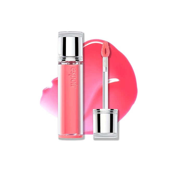 Espoir Couture Lip Tint Glaze #14 Pink Pop | Volumizing Lip Stain with Juicy Texture, Long-Lasting & Vibrant Colors, Moisturizing & Hydrating, Glossy Formula, Vegan, Korean Makeup, 0.14 oz