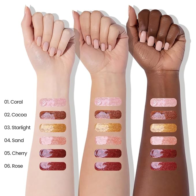 Champagne Liquid Metallic Glittler Shimmer Eyeshadow, Longwear Eye Makeup For Older Women, Buildable Highly Pigmented & Blendable Eye Shadow Cream in Shimmer Finishes, Vegan & Cruelty-Free (Champagne)