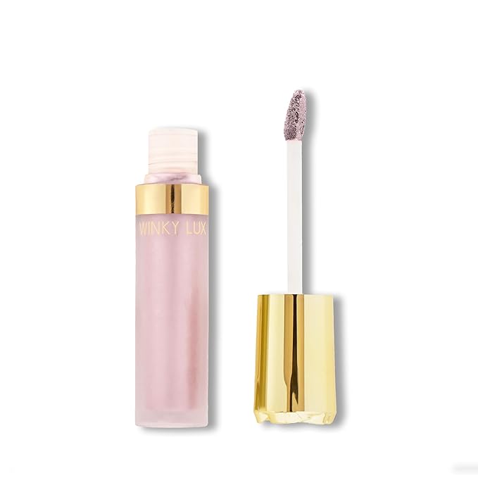 Winky Lux Rose Petal Liquid Eyeshadow, Longwear, Buildable, High-Pigment, Blendable, Crease-Proof, with Hydrating Vitamin E & Mango Seed Butter, Clean Beauty, Cruelty-Free, Vegan, Primrose Shimmer