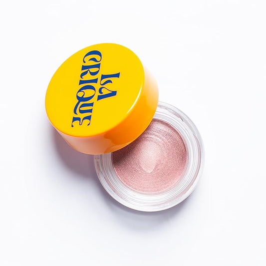 Cream Eyeshadow & Highlighter - Infused with Hyaluronic Acid + Calendula Flower - LightWeight Cream Makeup and Skincare - 99% Natural Ingredients - Vegan Make Up - 02 Retro Pink