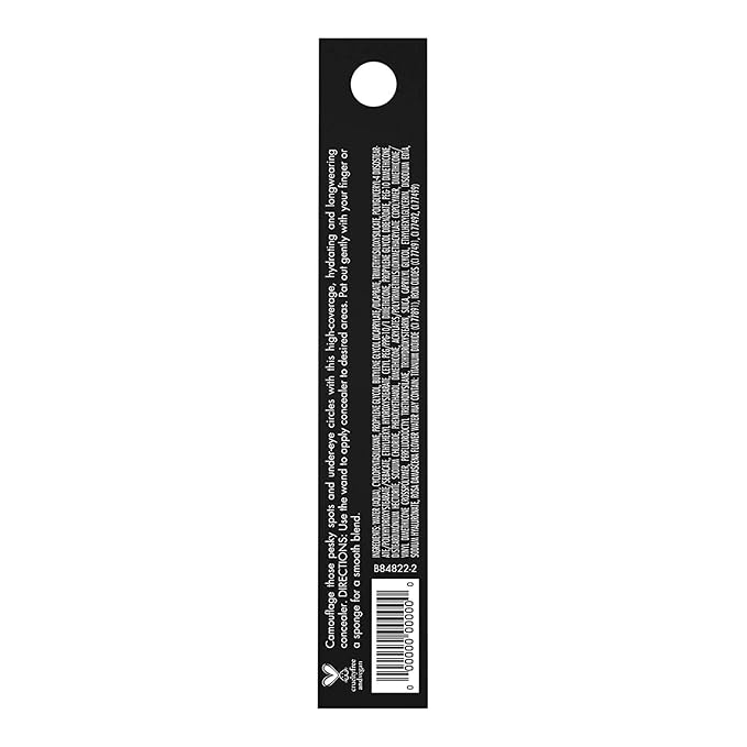 e.l.f. 16HR Camo Concealer, Full-Coverage, Highly-Pigmented Face Concealer With A Matte Finish, Crease-proof, Vegan & Cruelty-Free, Tan Latte