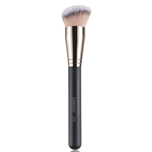 ENERGY Foundation Brush for Liquid Makeup - Professional Makeup Brush for Liquid, Cream & Powder Blending,Buffing and Contouring - Soft Vegan Synthetic Bristles Face Make Up Tool