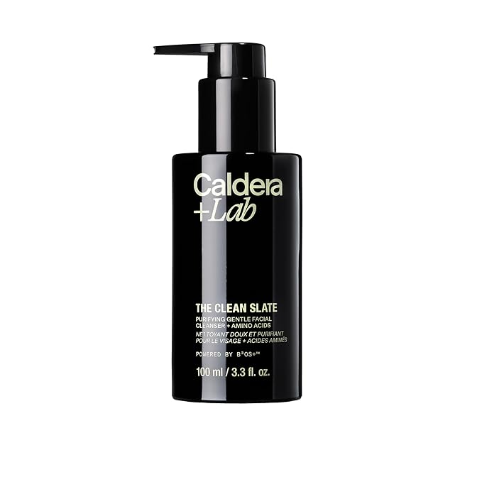Caldera + Lab The Clean Slate | Men's Organic Foaming Facial Cleanser for Dry, Sensitive, & Normal Skin – Vegan, Natural & Antioxidant Packed Exfoliating Face Wash