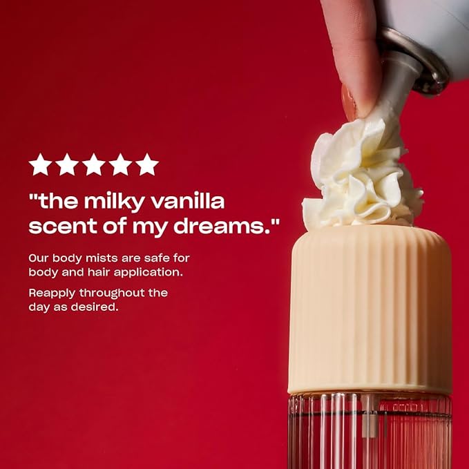 Snif Extra Whip Body Mist 8oz, Gourmand Vanilla Musk Fragrance Mist for Body & Hair, Icing Sugar, Whipped Cream & Sandalwood, Clean, Vegan, Cruelty Free