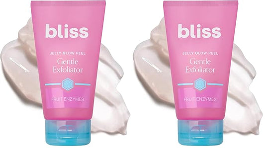 Bliss Jelly Glow Peel™ Gentle Non-Abrasive Cleanser and Exfoliator With Fruit Enzymes - 4 Oz - Nourishes and Hydrates Skin - Clean - Vegan & Cruelty Free (Pack of 2)