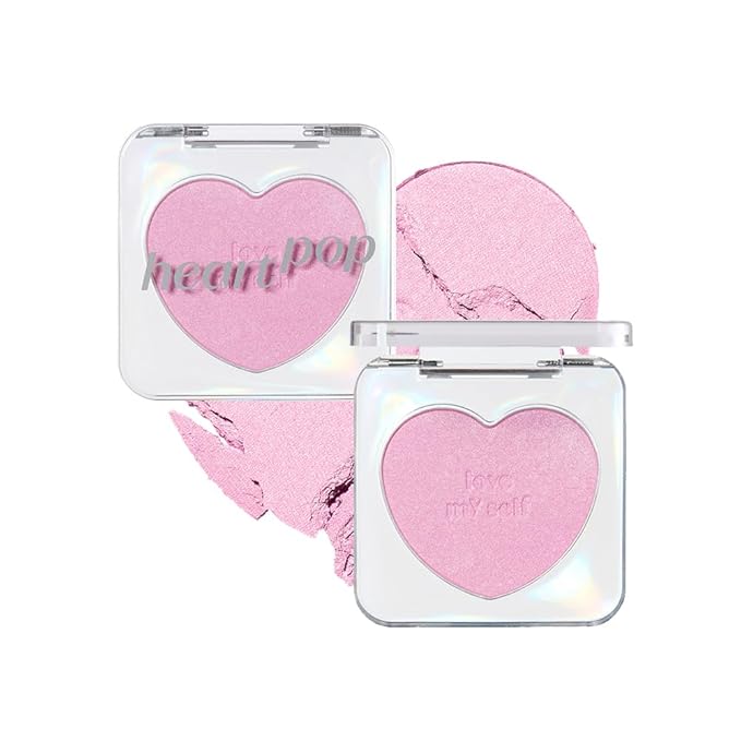 ETUDE Heart Pop Blush, Luminous Pink Beige Cheek Color, Natural Highlight & Glossy Finish, Compact 0.2 oz – Aurora Chandelier
