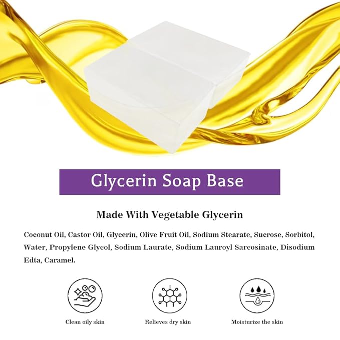10 lb clear glycerin soap base, Natural Organic oil, Melt and Pour for Soap Making