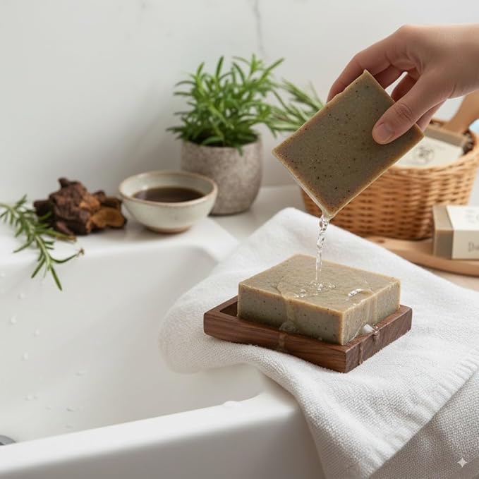 Vegan CHAGA Mushroom Soap Bar – Pack of 3 – Long Lasting, Mild & All Natural – Organic Oils, Sensitive Dry Skin, Made in USA