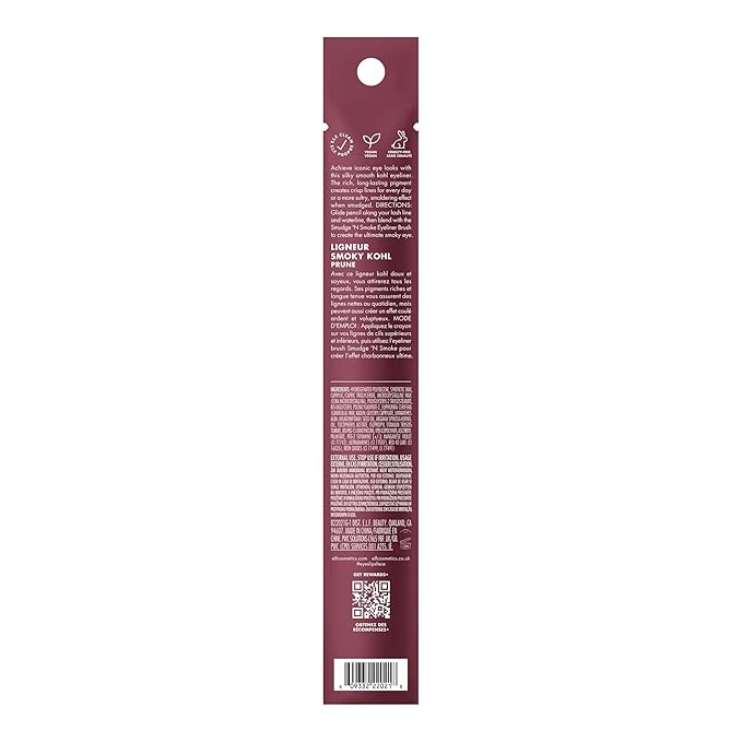 e.l.f. Smoky Kohl Eyeliner, Eye Pencil For Creating Long-Lasting, Bold, High-Pigmented Makeup Looks, Vegan & Cruelty-Free, Plum & Go