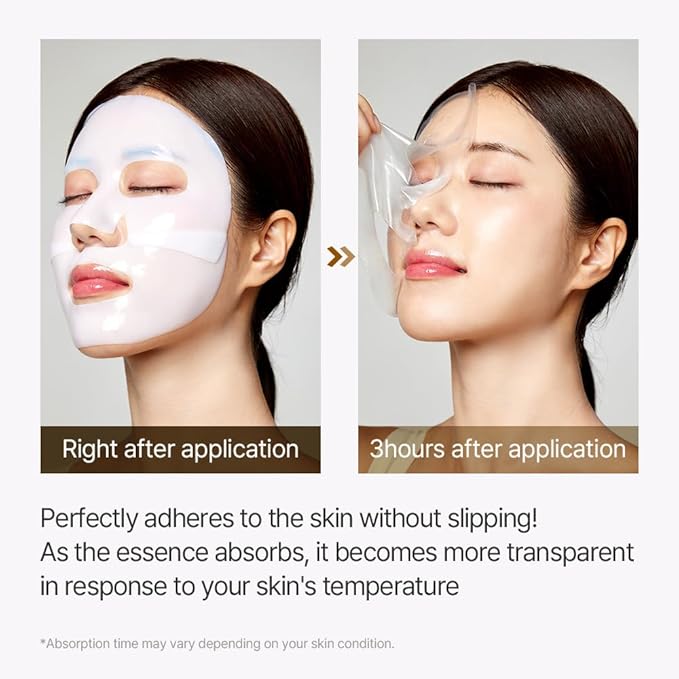 mixsoon Bean Collagen Hydrogel Mask - Collagen Face mask, Hydration All-In-One Firming, Soothing Gel Formula for Radiant, Smooth Skin 35g / 1.18 fl.oz. (3ea) Korean Glass Skin Care