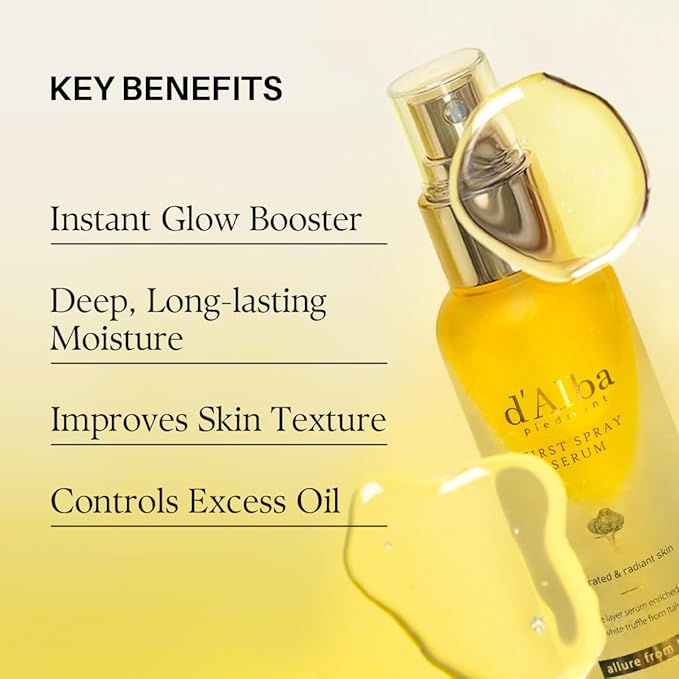 d'Alba Official White Truffle Spray Serum, 3 Solutions, Gift Set (1.76 fl oz (52 ml) x 3ea), Stocking Stuffers, Vegan Skin Care, Glow Serum for Radiant Skin, All In One Mist, Korean Skin Care