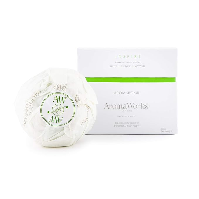 Inspire AromaBomb Single by Aromaworks for Unisex - 8.81 oz Bath Bomb