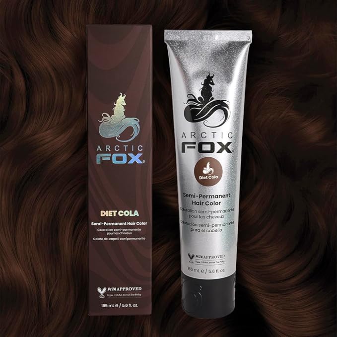 Arctic Fox Semi-Permanent Hair Dye, Vegan & Cruelty-Free, Diet Cola, Ammonia-Free, Conditioning Formula, For All Hair Types, DIY Color, 5.6 fl oz