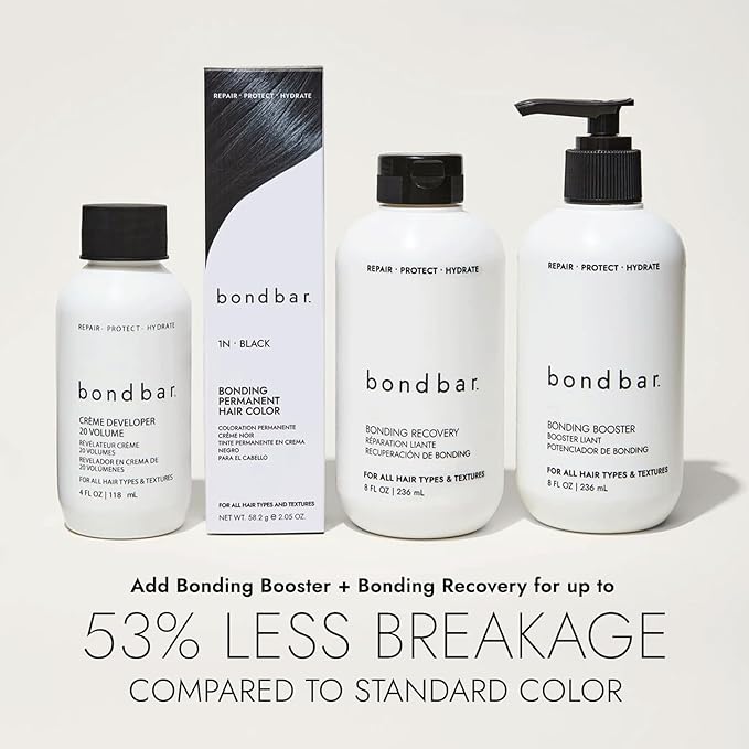 Bondbar 5RC Light Copper Brown Bonding Permanent Creme Hair Color, Repairing hair dye for all hair types, Vegan, Built in Bonding, 2.05 Oz