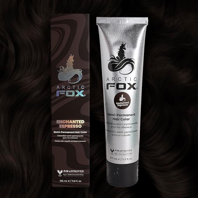 Arctic Fox Semi-Permanent Hair Dye, Vegan & Cruelty-Free, Enchanted Espresso, Ammonia-Free, Conditioning Formula, For All Hair Types, DIY Color, 5.6 fl oz