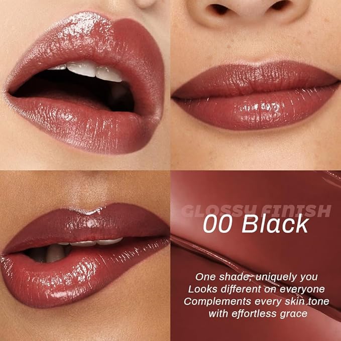 Brown Honey Lipstick Tinted Lip Balm - Shine Moisturizing Lipstick for Women, Natural Nourishing Hydrating Lip Gloss Stain for Dry Lips, Tint Sheer Lightweight Makeup, Vegan - 1Pc #00