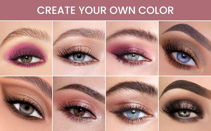 SUAKE 30 Colors Nude Champagne Gold Matte Shimmer Eyeshadow Palette with Brush for Eye Makeup,High Pigmented Pink Purple Brown Eye Shadow Primers Powder Palet de sombras de ojos-Big30