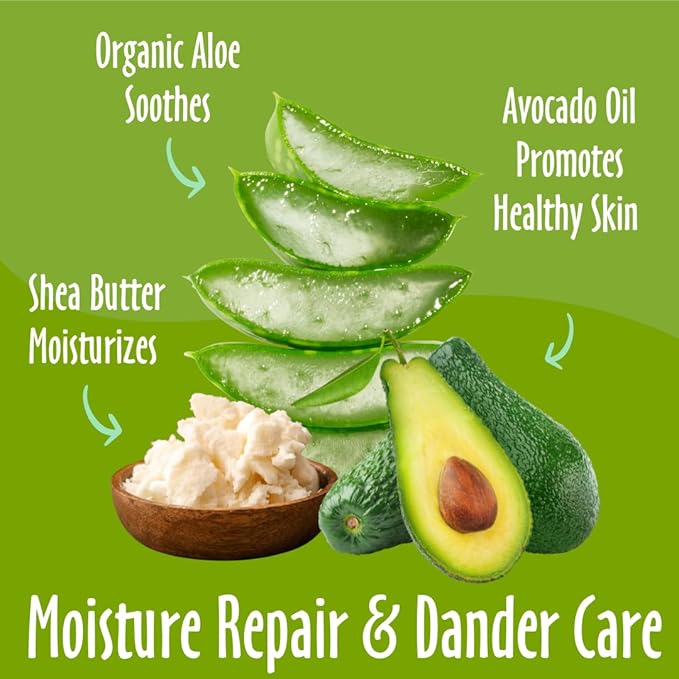 earthbath, Shea Butter Shampoo - Dog Shampoo, Plant-Based, Cruelty-Free, Vegan, Gluten-Free, Non-GMO, Made in USA, Moisutre Repair & Dander Care - 16 Oz (1 Pack)