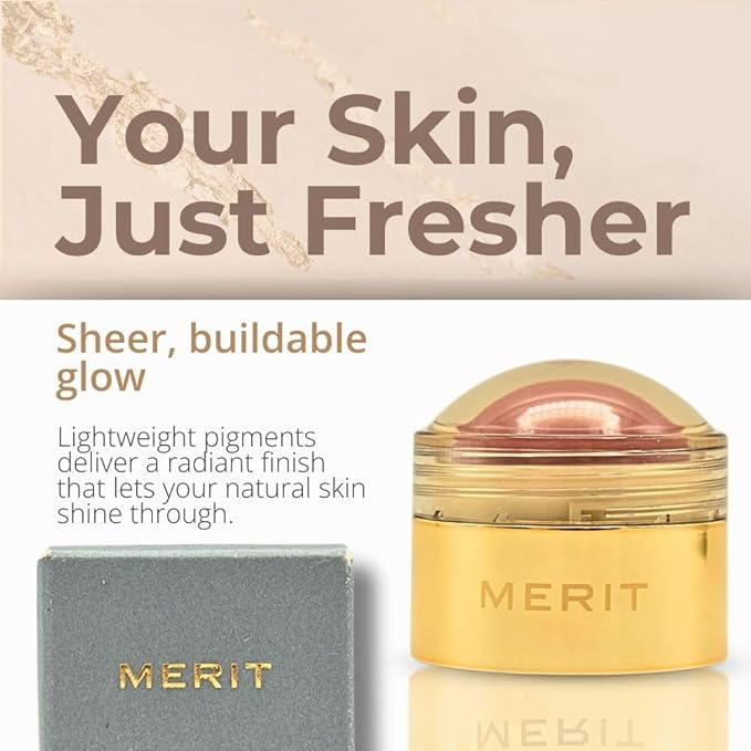 MERIT Flush Balm Cream Blush – Archival Cool Mauve | Hydrating Radiant Cheek & Lip Tint Stick with Vitamin E | Lightweight, Buildable, Vegan & Cruelty-Free Blush