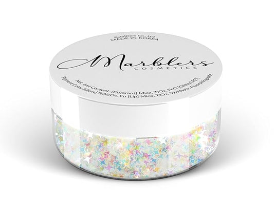 MARBLERS [Twinkle] Shape Glitter for Body & Face 0.11oz (3g) | Flake | Non-Toxic | Vegan | Cruelty-Free | Eyeshadow, Nail Polish, Nail Art | Festival, Rave & Party Makeup | Body & Face