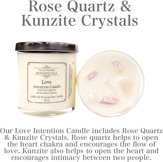 Love Intention Ritual Spa Set | 100% Natural | 10 oz Soy Candle, 4 oz Intention Oil, 8 oz Bath Salts | Attraction, Commitment, Seduction Rituals | Wiccan, Pagan, Spiritual Gift